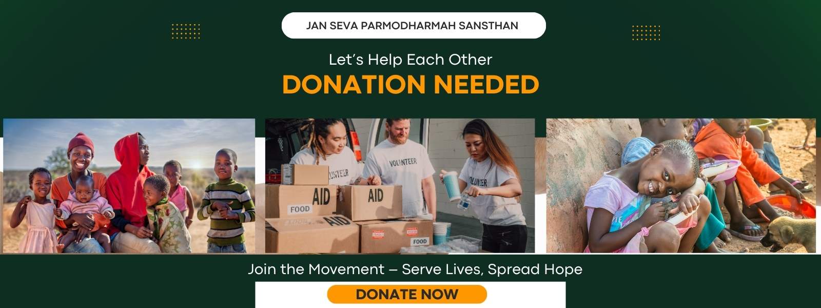 Green and White Modern Open Donation Instagram Post
